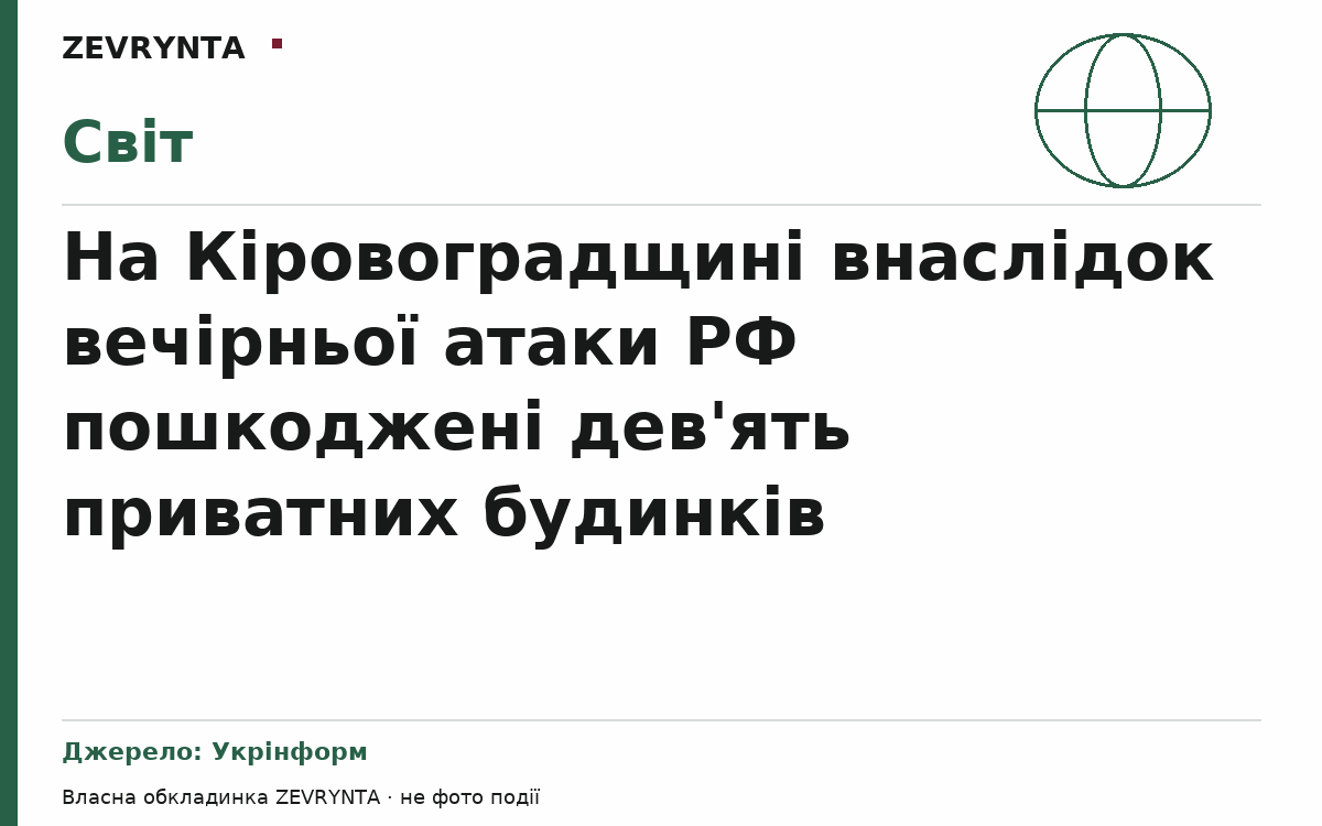 Графічна обкладинка ZEVRYNTA