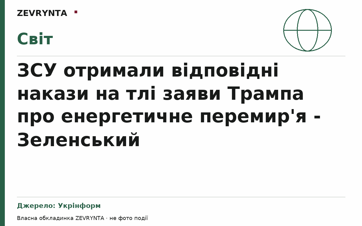 Графічна обкладинка ZEVRYNTA