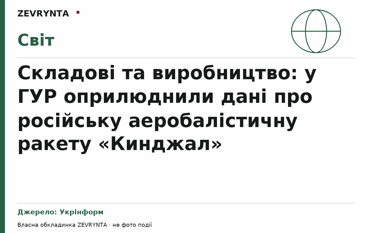 Графічна обкладинка ZEVRYNTA