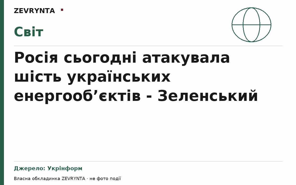 Графічна обкладинка ZEVRYNTA