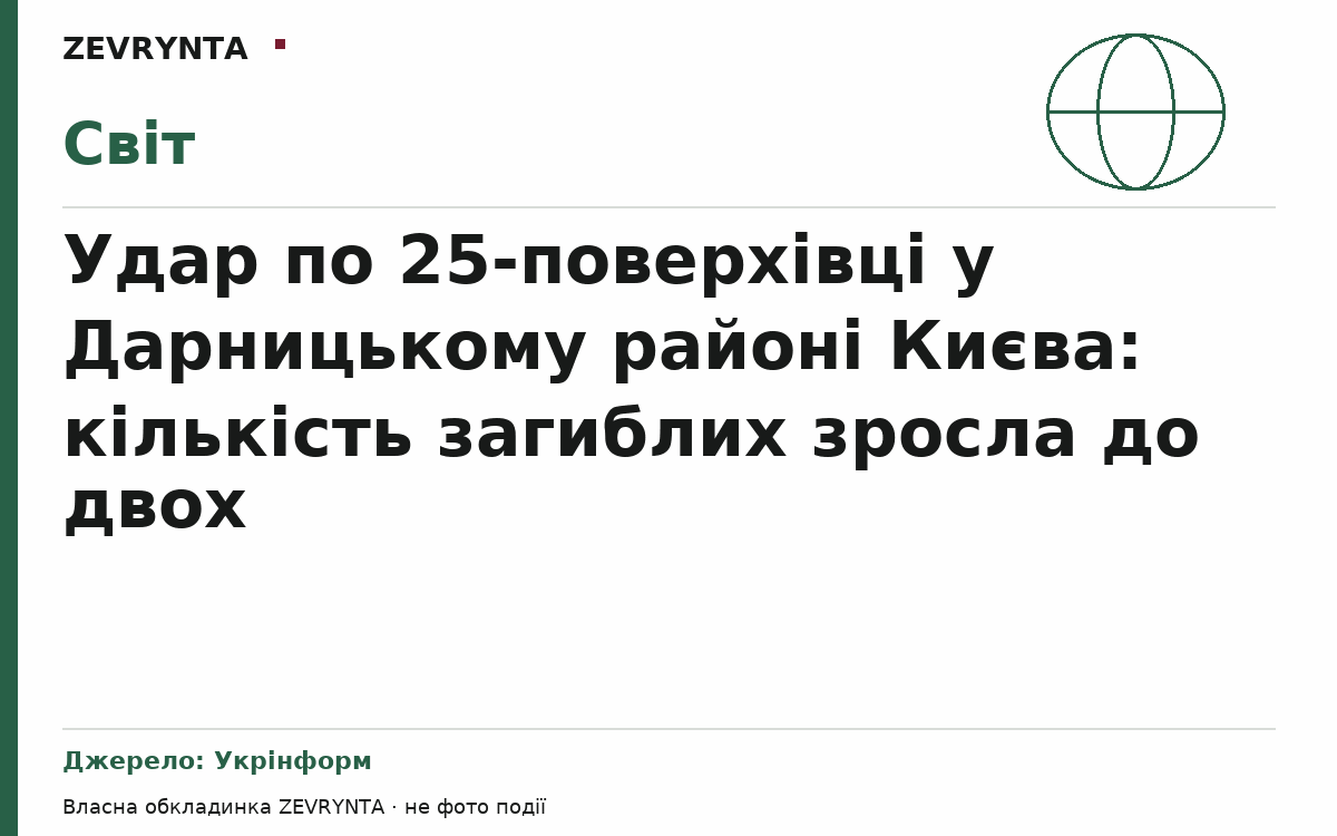 Графічна обкладинка ZEVRYNTA