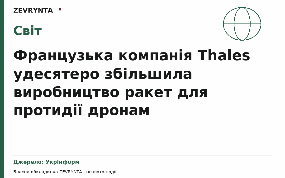 Графічна обкладинка ZEVRYNTA
