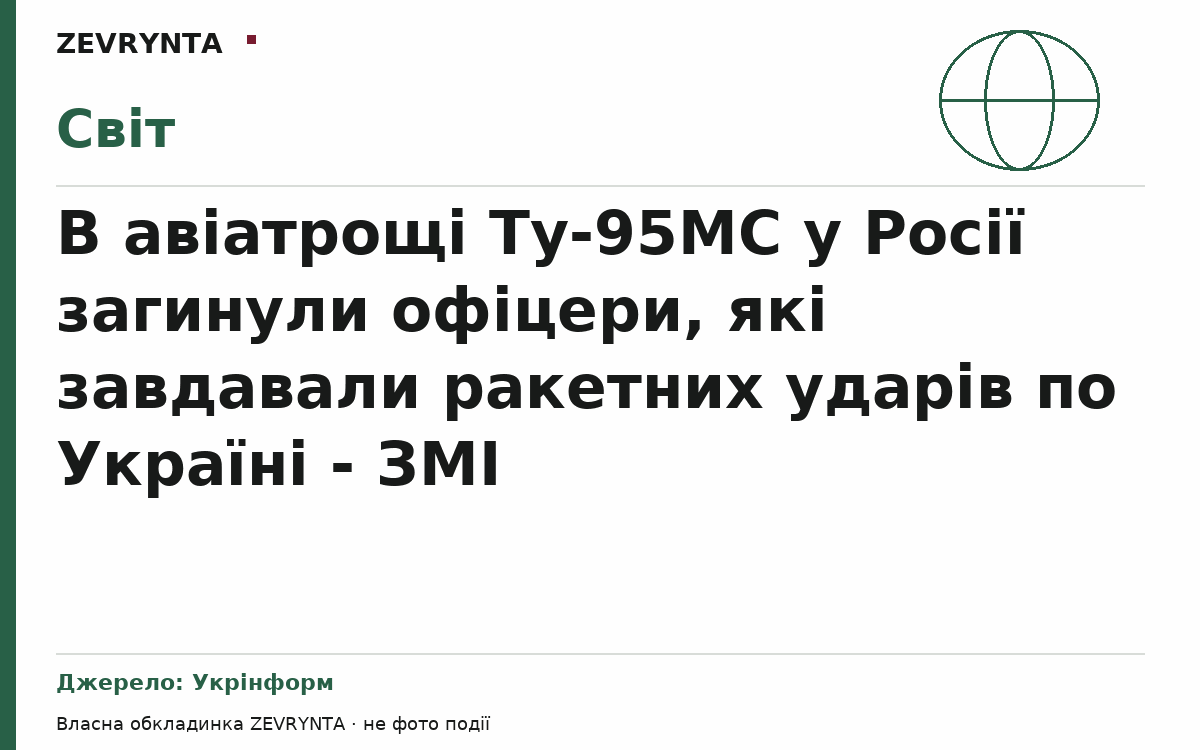 Графічна обкладинка ZEVRYNTA