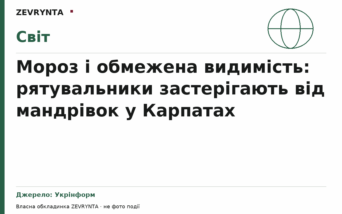 Графічна обкладинка ZEVRYNTA
