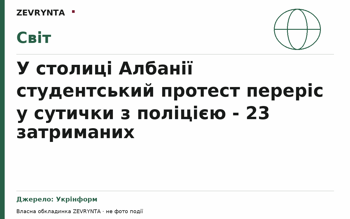 Графічна обкладинка ZEVRYNTA