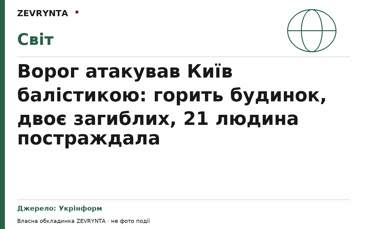 Графічна обкладинка ZEVRYNTA