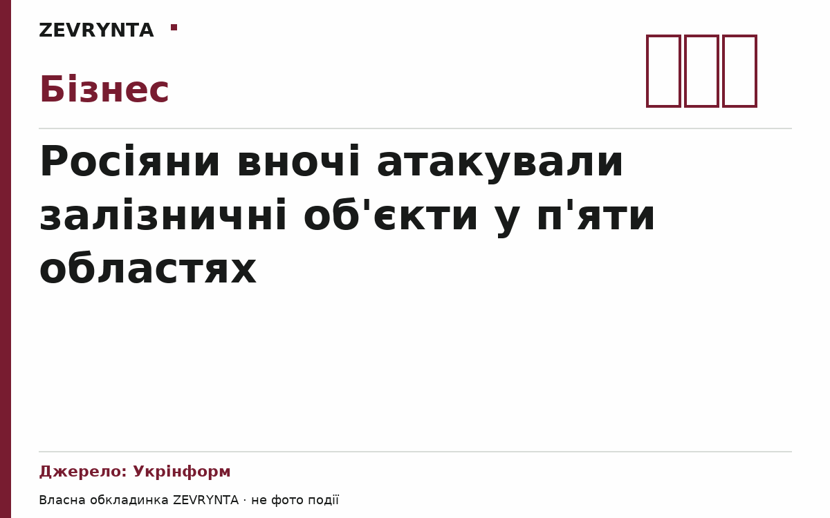 Графічна обкладинка ZEVRYNTA