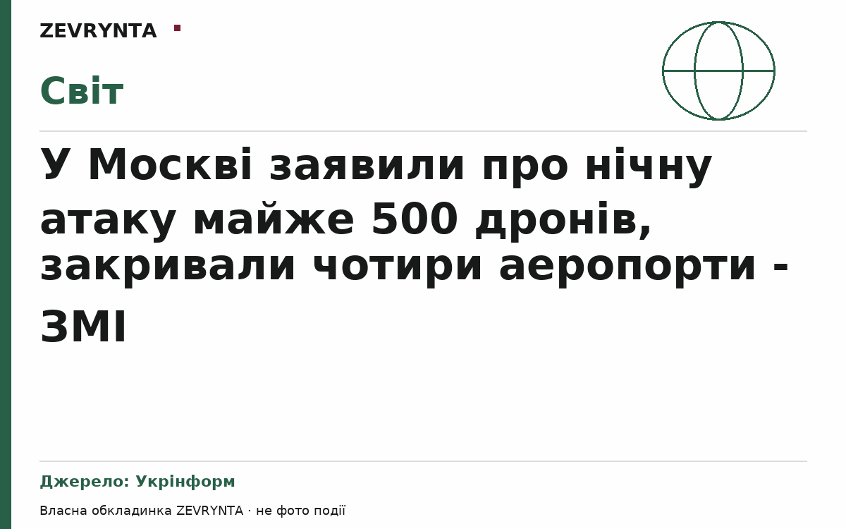 Графічна обкладинка ZEVRYNTA