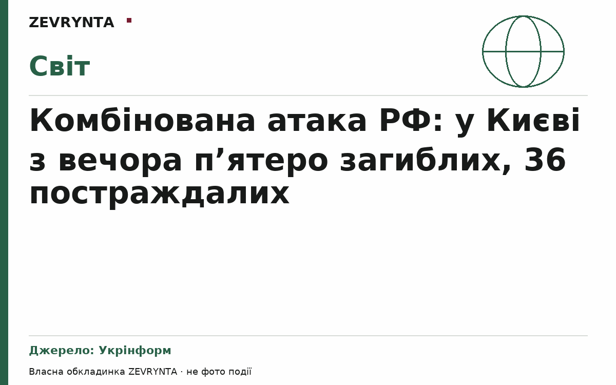 Графічна обкладинка ZEVRYNTA