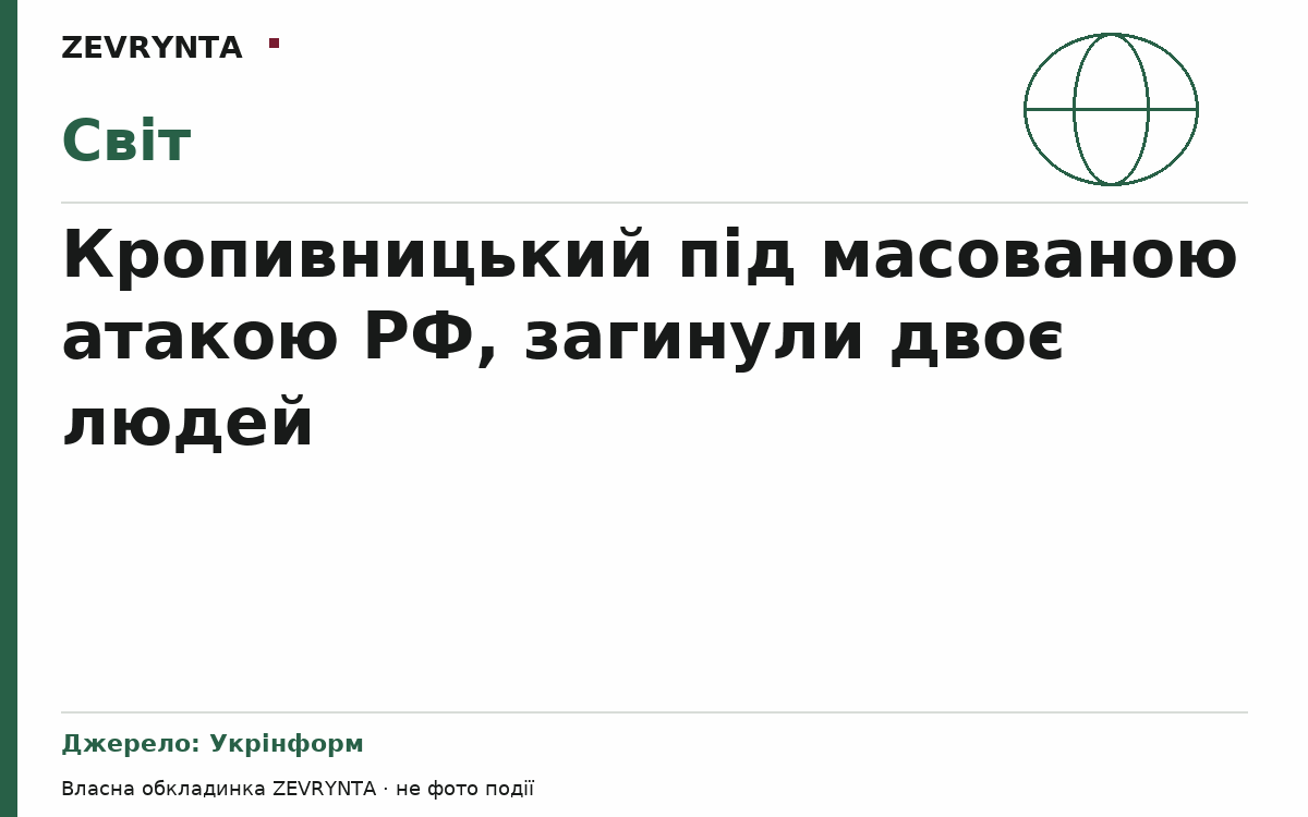 Графічна обкладинка ZEVRYNTA