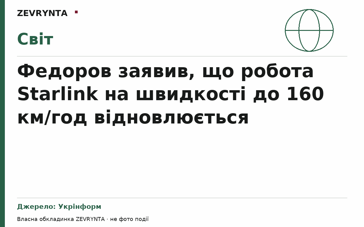 Графічна обкладинка ZEVRYNTA