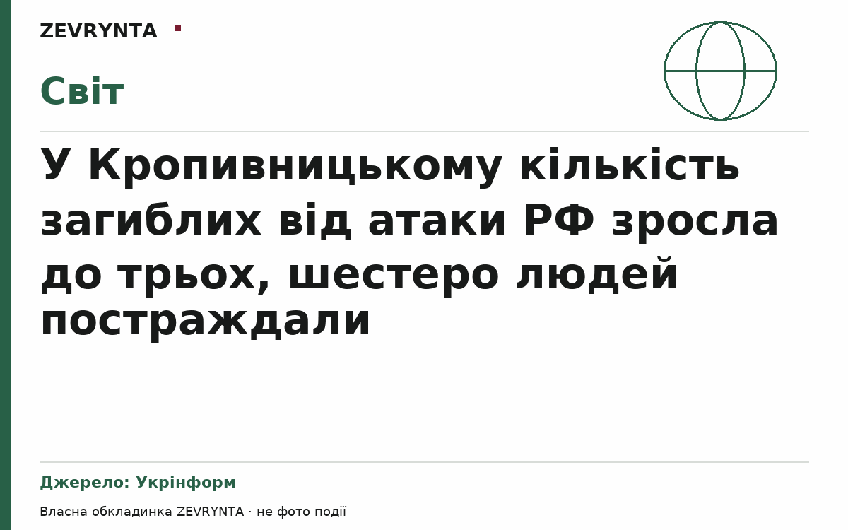 Графічна обкладинка ZEVRYNTA