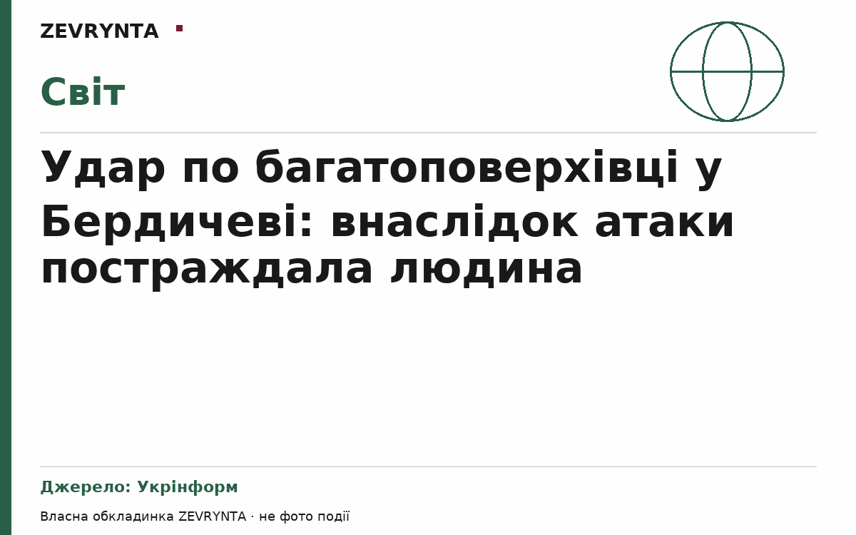 Графічна обкладинка ZEVRYNTA
