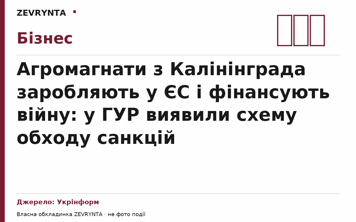 Графічна обкладинка ZEVRYNTA