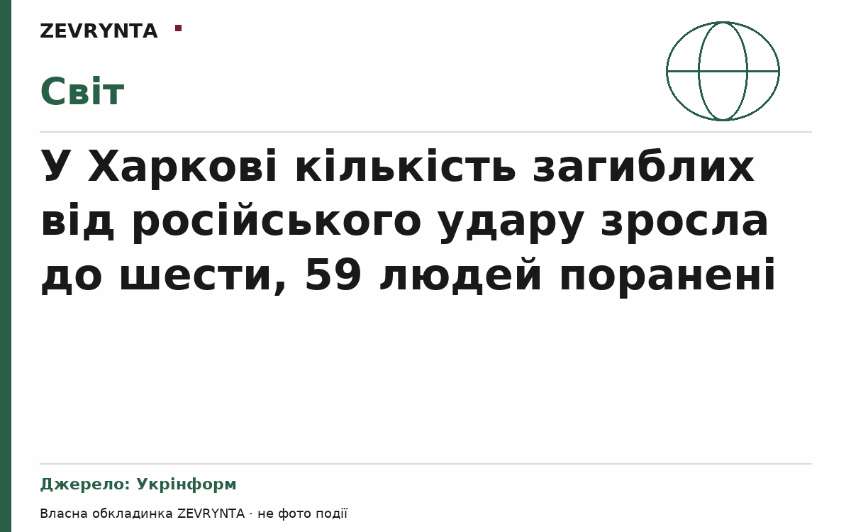 Графічна обкладинка ZEVRYNTA