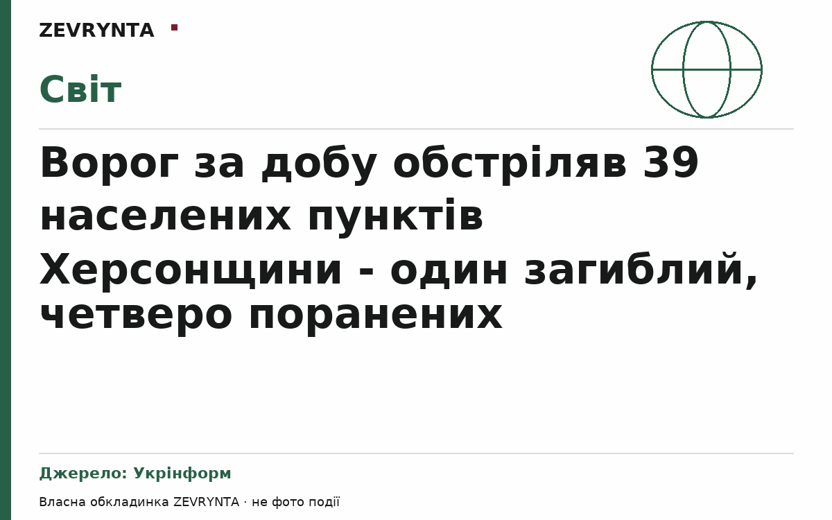 Графічна обкладинка ZEVRYNTA