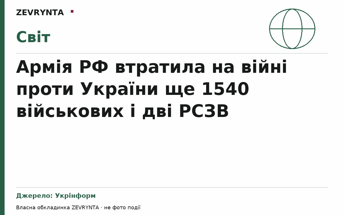 Графічна обкладинка ZEVRYNTA