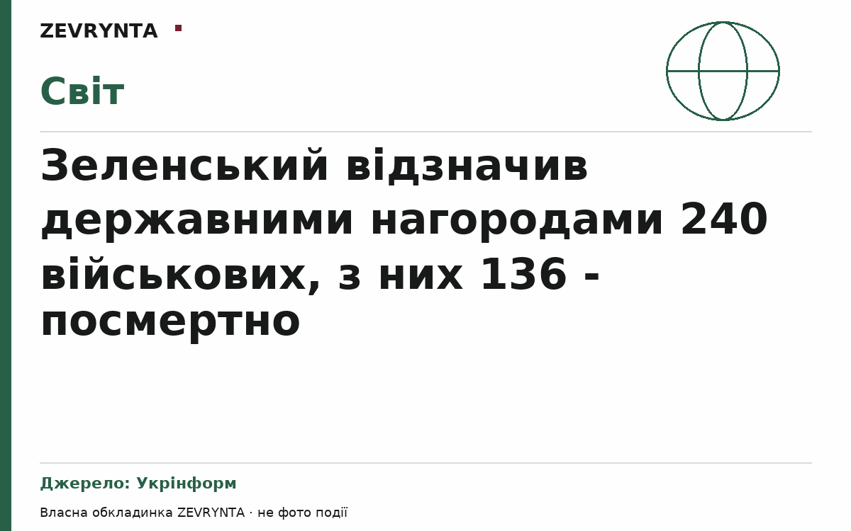 Графічна обкладинка ZEVRYNTA