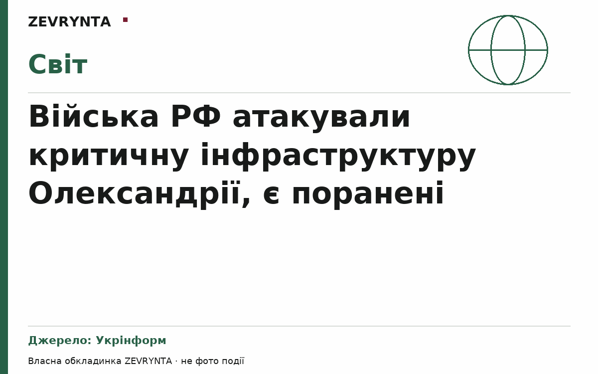 Графічна обкладинка ZEVRYNTA