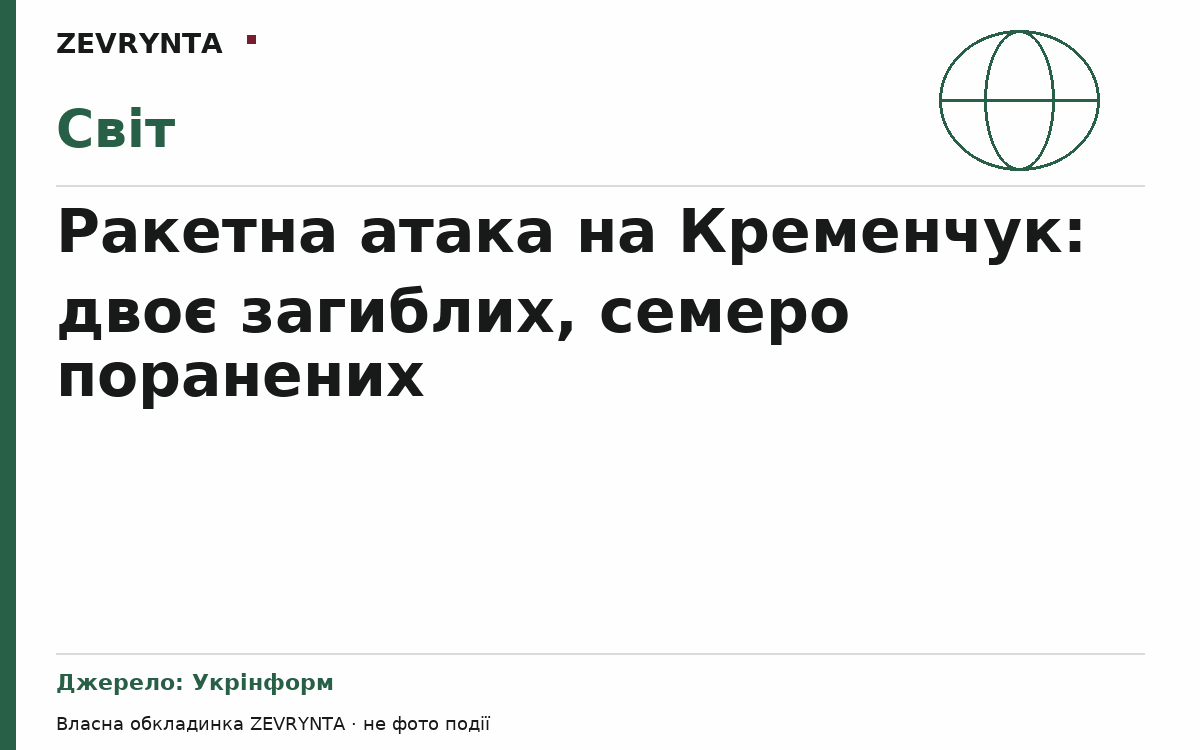 Графічна обкладинка ZEVRYNTA
