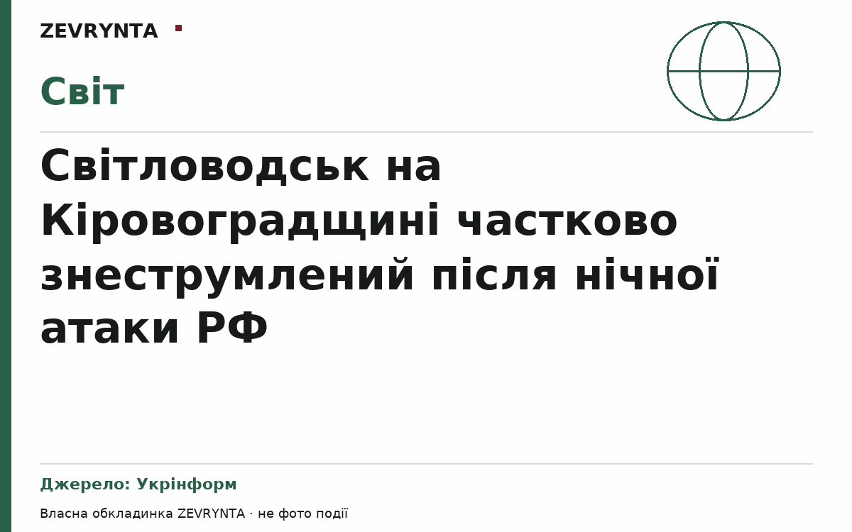 Графічна обкладинка ZEVRYNTA