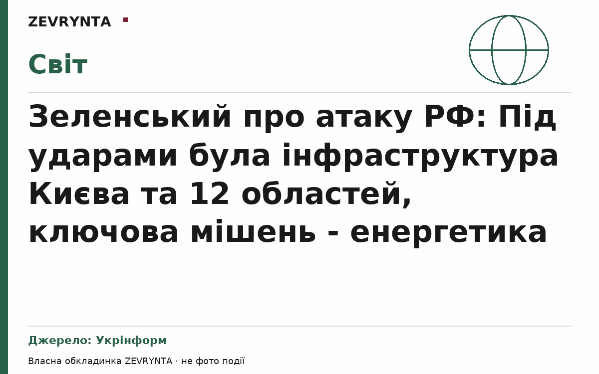 Графічна обкладинка ZEVRYNTA