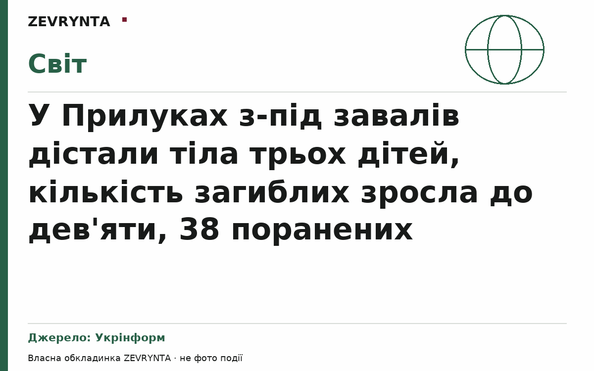 Графічна обкладинка ZEVRYNTA