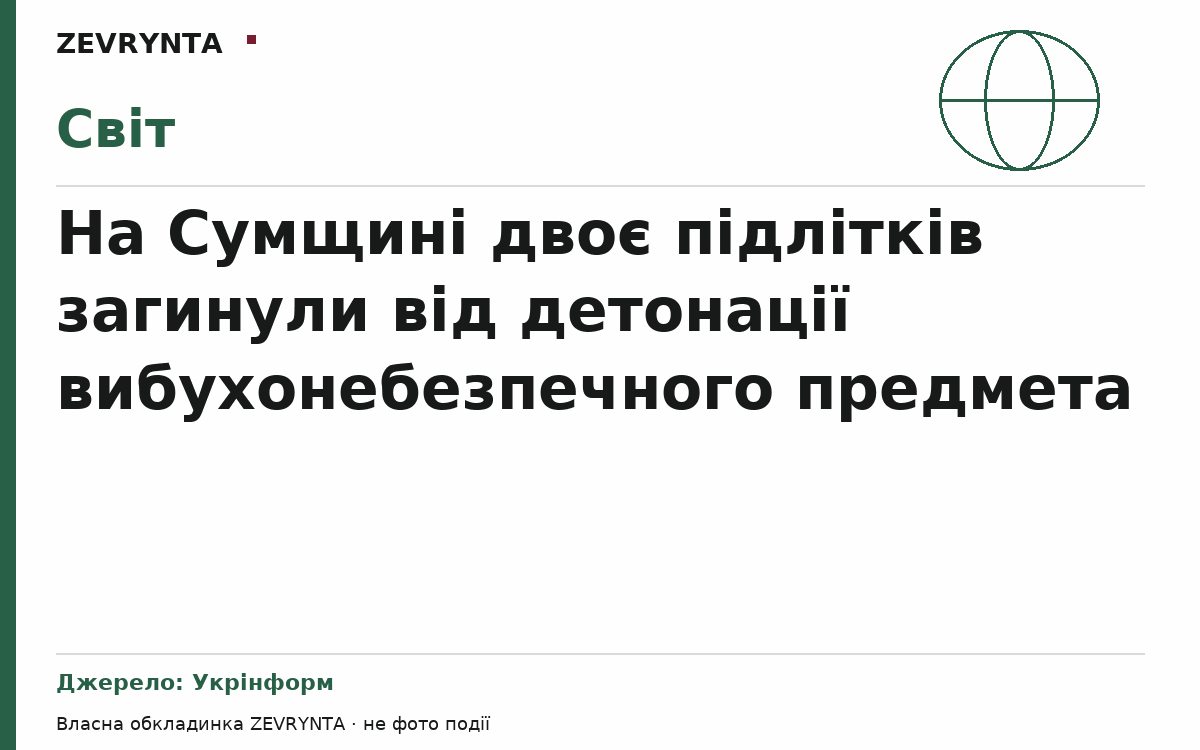 Графічна обкладинка ZEVRYNTA