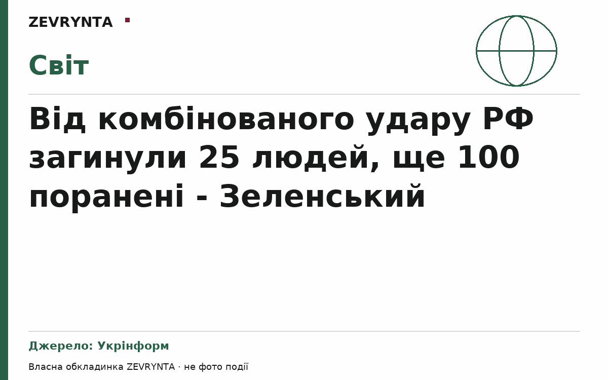 Графічна обкладинка ZEVRYNTA