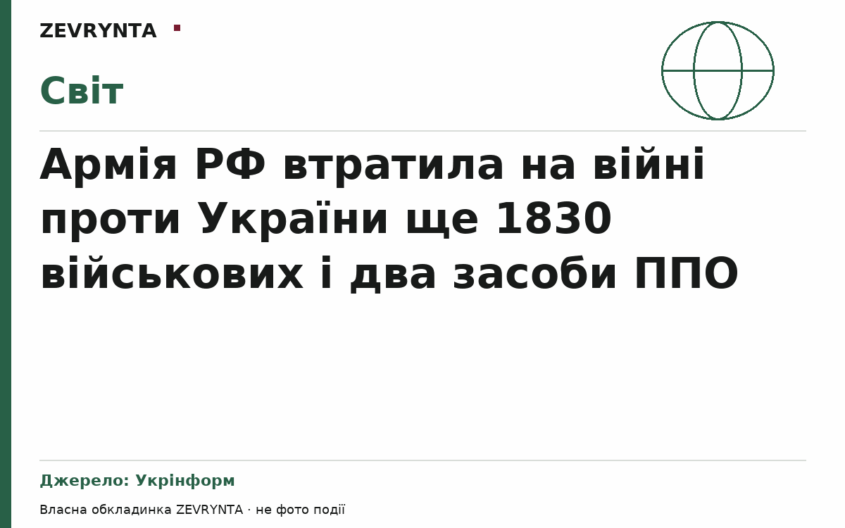 Графічна обкладинка ZEVRYNTA