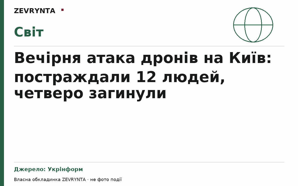 Графічна обкладинка ZEVRYNTA