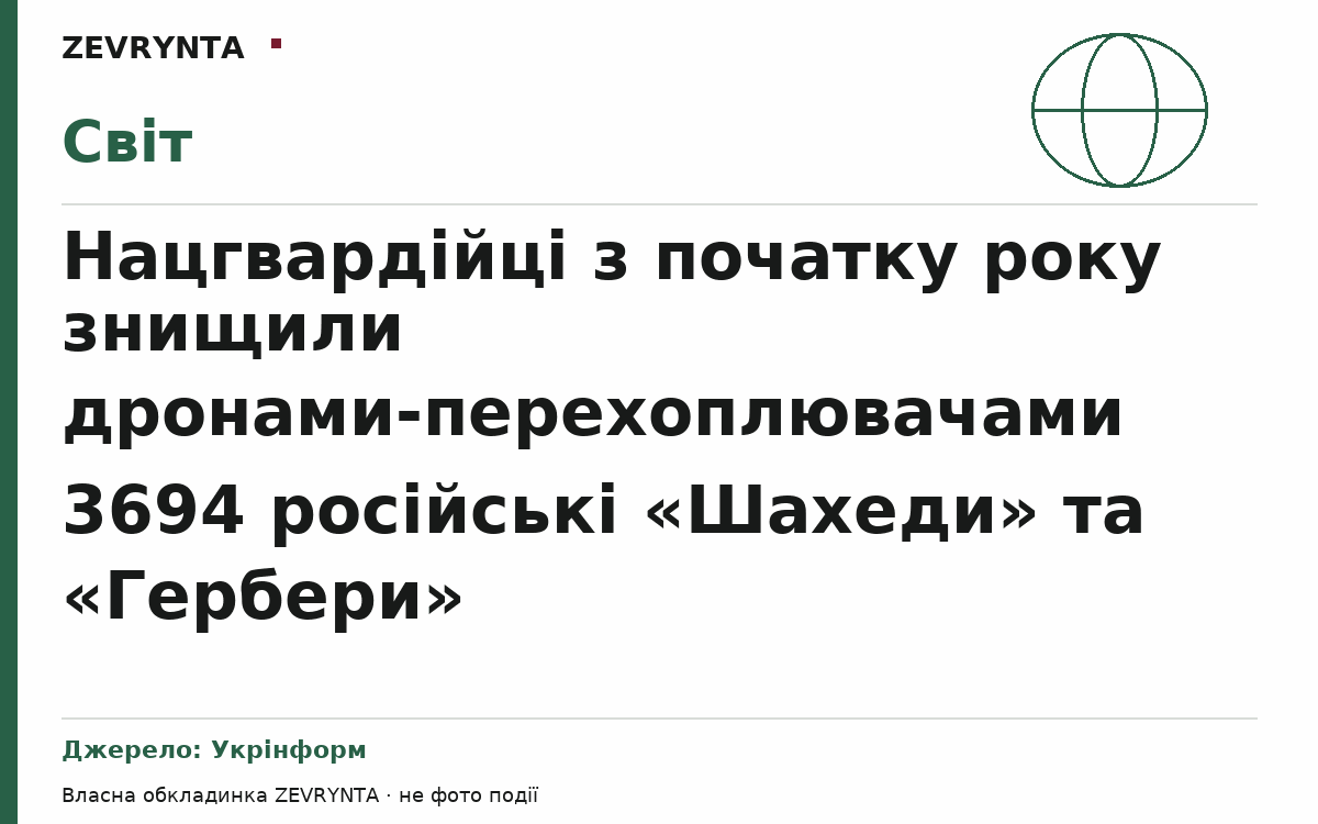 Графічна обкладинка ZEVRYNTA