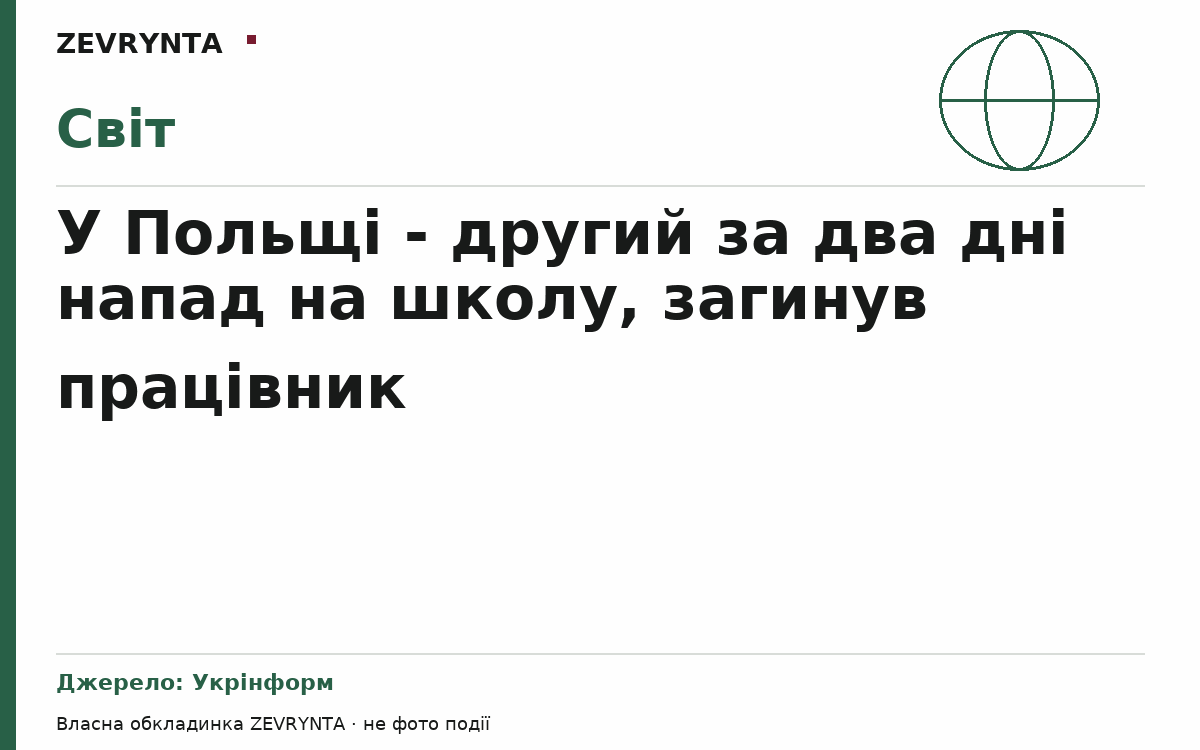 Графічна обкладинка ZEVRYNTA