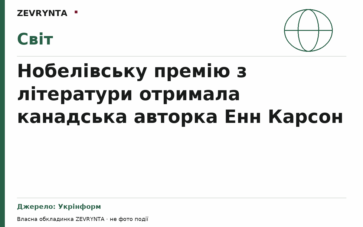 Графічна обкладинка ZEVRYNTA