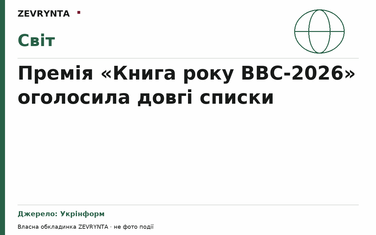 Графічна обкладинка ZEVRYNTA