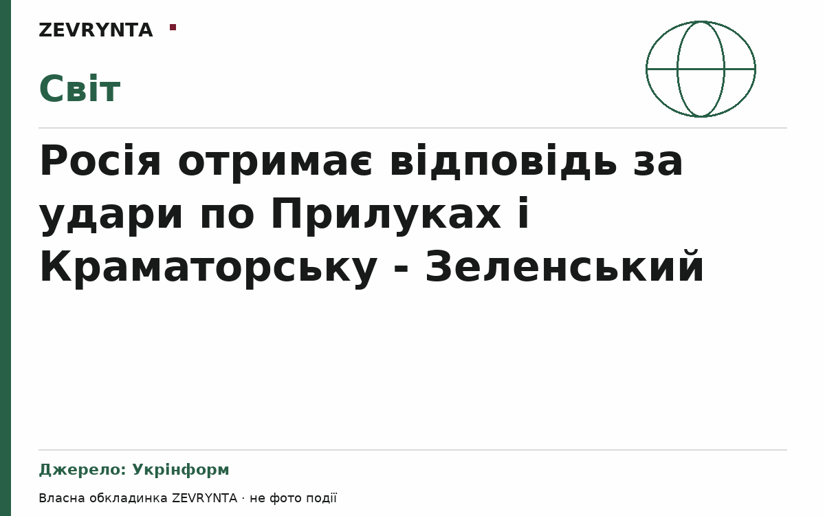 Графічна обкладинка ZEVRYNTA