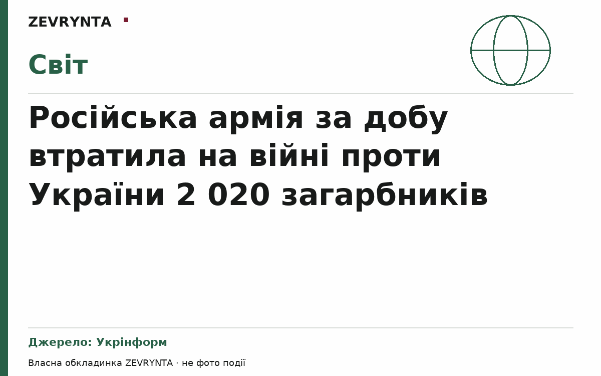 Графічна обкладинка ZEVRYNTA
