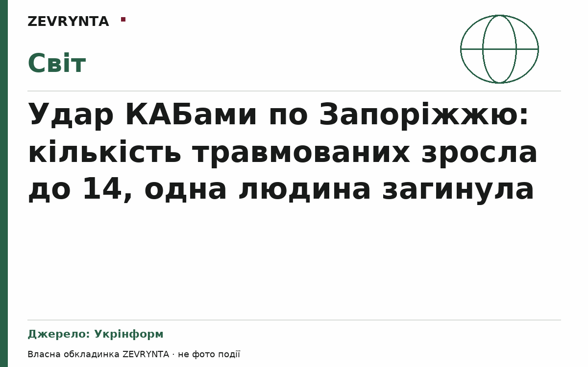 Графічна обкладинка ZEVRYNTA
