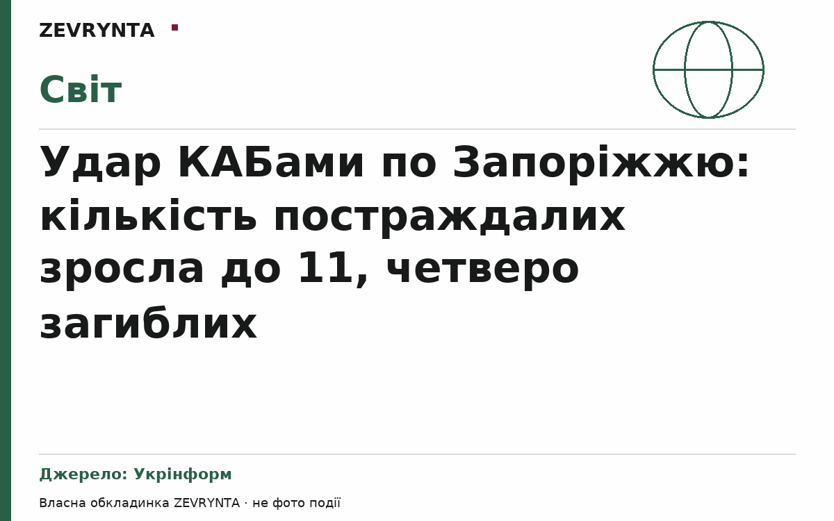 Графічна обкладинка ZEVRYNTA