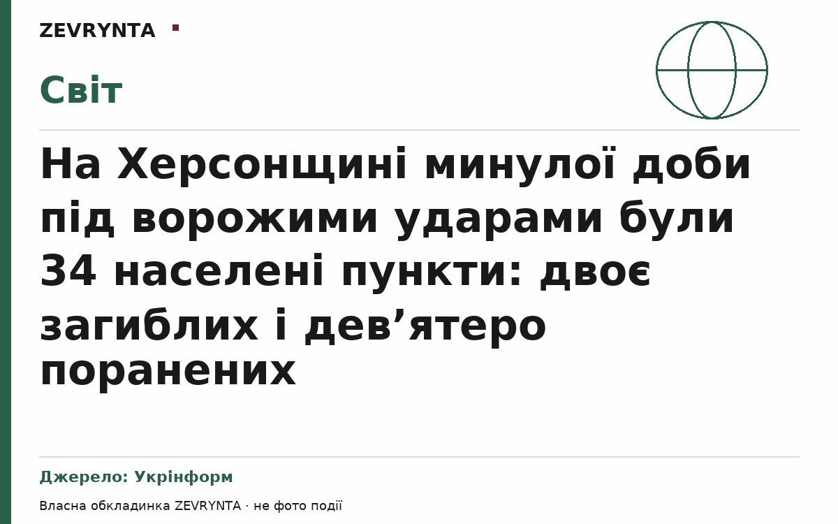 Графічна обкладинка ZEVRYNTA