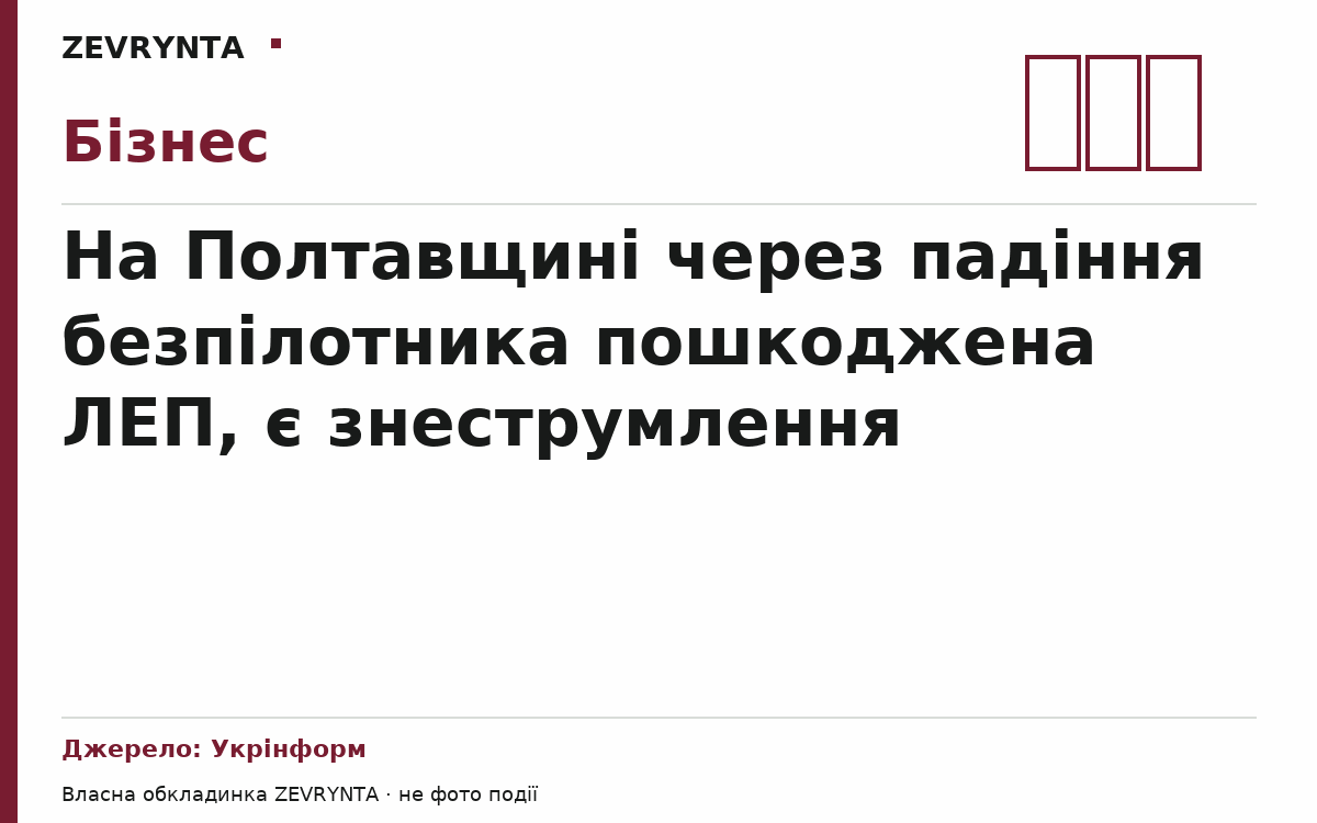 Графічна обкладинка ZEVRYNTA