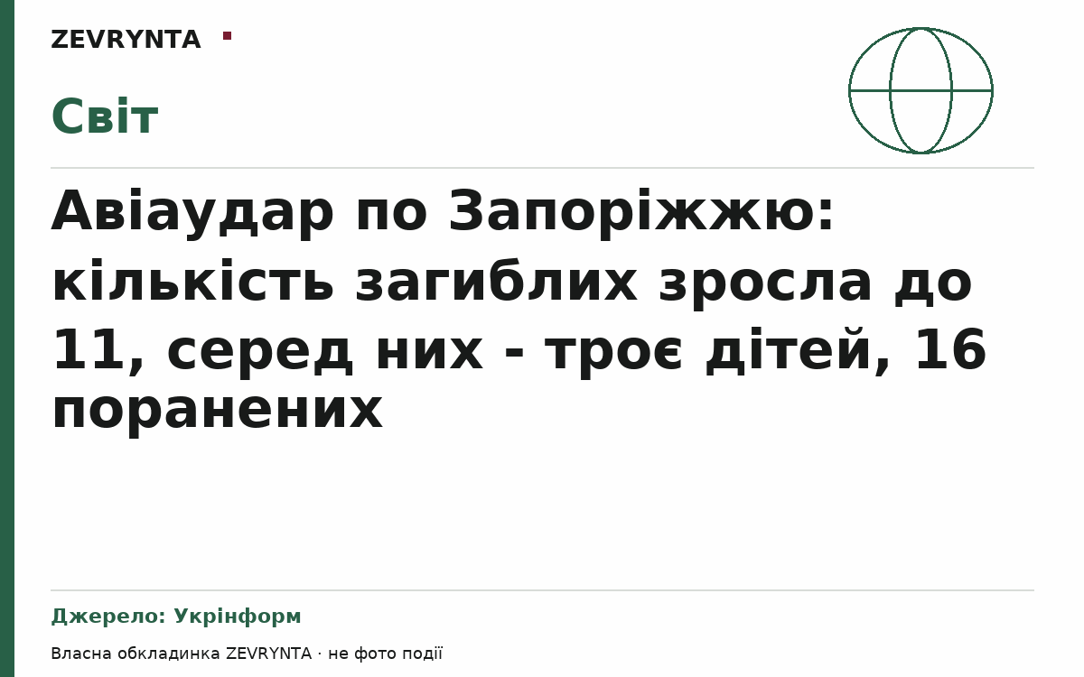 Графічна обкладинка ZEVRYNTA