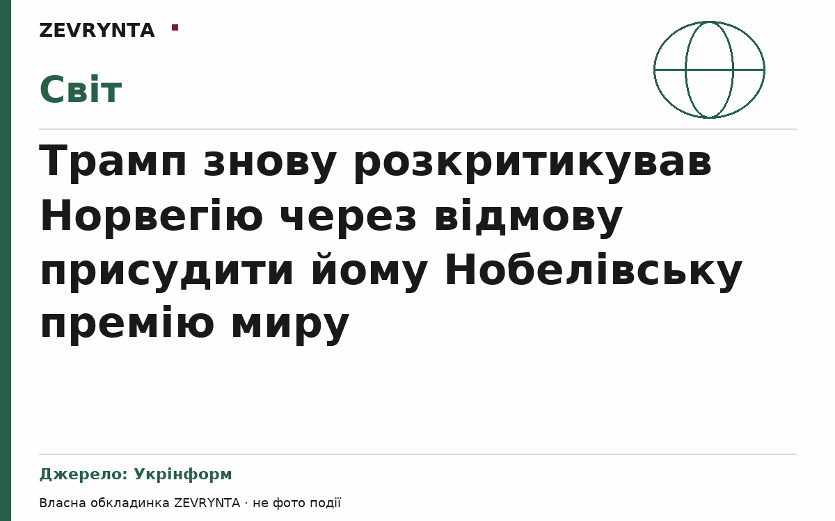 Графічна обкладинка ZEVRYNTA