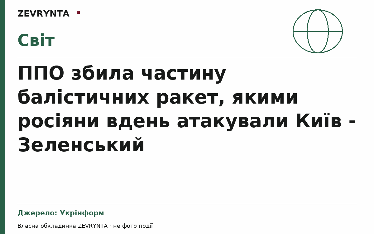 Графічна обкладинка ZEVRYNTA