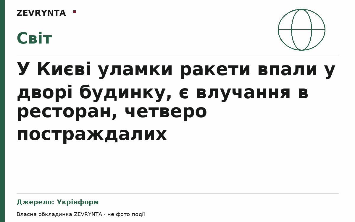 Графічна обкладинка ZEVRYNTA