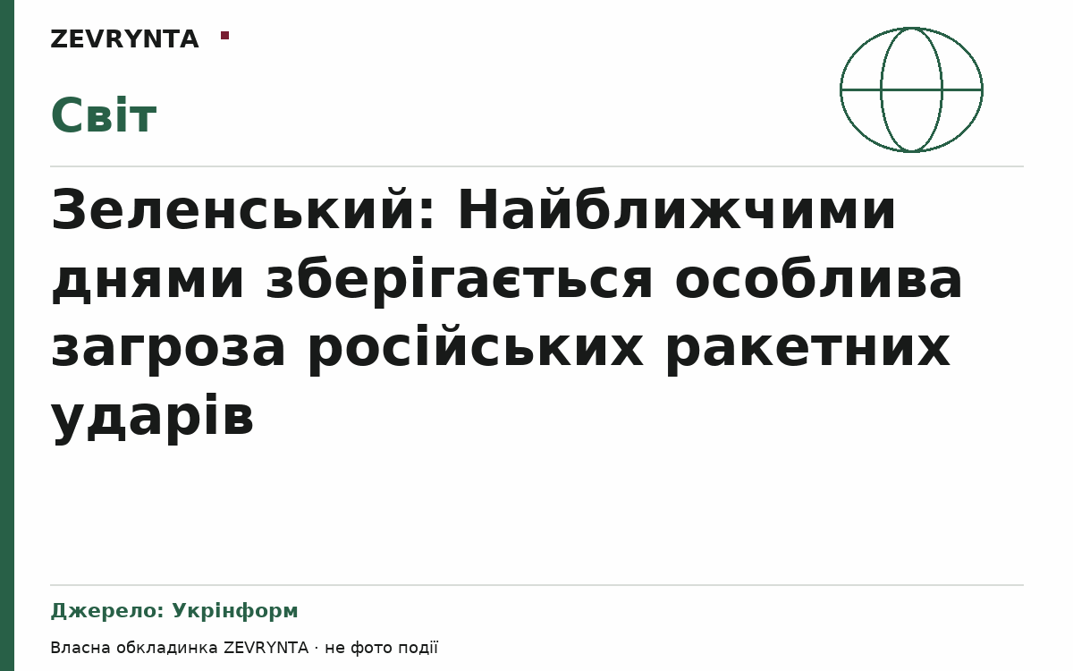 Графічна обкладинка ZEVRYNTA